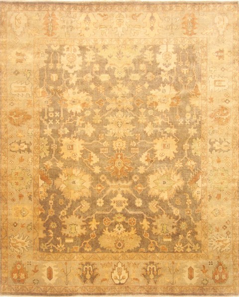 Oushak Brown Hand Knotted 80 X 99  Area Rug 250-21591 Image 0