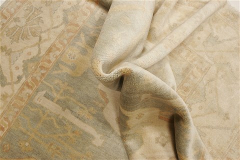 Oushak Green Hand Knotted 83 X 911 Area Rug 250-21592 Image 5