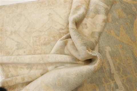 Oushak Green Hand Knotted 83 X 911 Area Rug 250-21592 Image 6