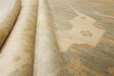 Oushak Green Hand Knotted 83 X 911 Area Rug 250-21592 Image 7