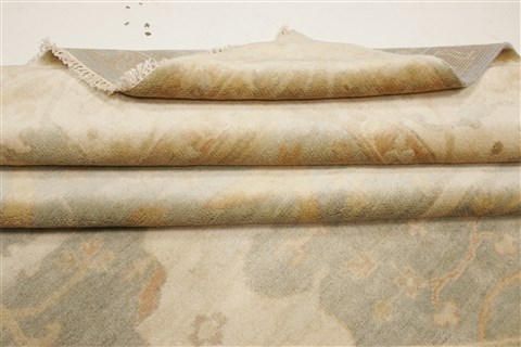 Oushak Green Hand Knotted 83 X 911 Area Rug 250-21592 Image 9