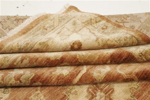 Oushak Brown Hand Knotted 86 X 102 Area Rug 250-21594 Image 10