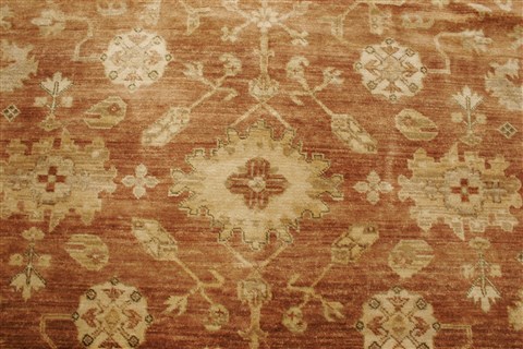Oushak Brown Hand Knotted 86 X 102 Area Rug 250-21594 Image 15
