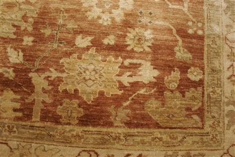 Oushak Brown Hand Knotted 86 X 102 Area Rug 250-21594 Image 17