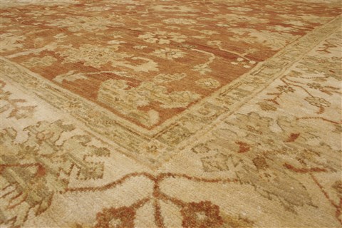 Oushak Brown Hand Knotted 86 X 102 Area Rug 250-21594 Image 1