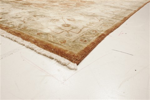 Oushak Brown Hand Knotted 86 X 102 Area Rug 250-21594 Image 20