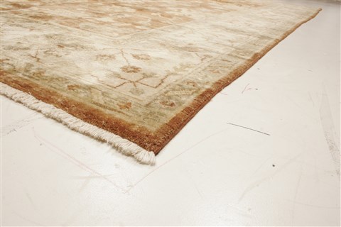 Oushak Brown Hand Knotted 86 X 102 Area Rug 250-21594 Image 21