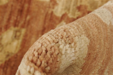Oushak Brown Hand Knotted 86 X 102 Area Rug 250-21594 Image 3