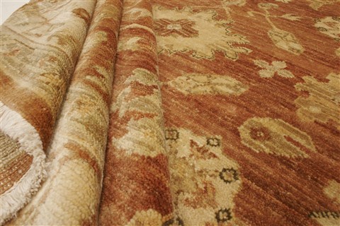 Oushak Brown Hand Knotted 86 X 102 Area Rug 250-21594 Image 8