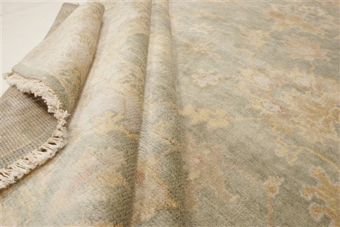 Oushak Green Hand Knotted 710 X 100  Area Rug 250-21596 Image 10