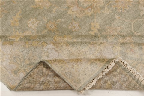 Oushak Green Hand Knotted 710 X 100  Area Rug 250-21596 Image 16