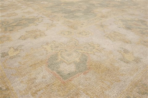 Oushak Green Hand Knotted 710 X 100  Area Rug 250-21596 Image 1