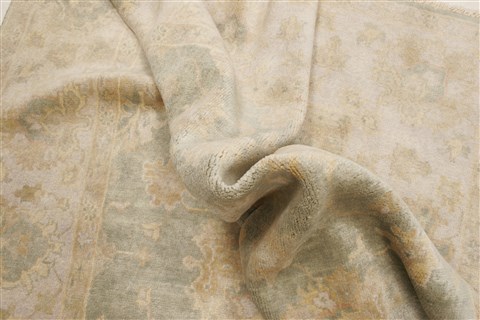 Oushak Green Hand Knotted 710 X 100  Area Rug 250-21596 Image 7