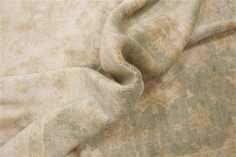 Oushak Green Hand Knotted 710 X 100  Area Rug 250-21596 Image 8