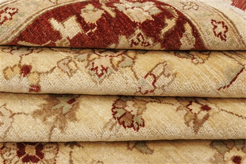 Chobi Beige Hand Knotted 81 X 94  Area Rug 250-21597 Image 11