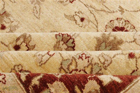 Chobi Beige Hand Knotted 81 X 94  Area Rug 250-21597 Image 13