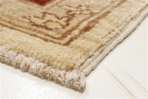 Chobi Beige Hand Knotted 81 X 94  Area Rug 250-21597 Image 22