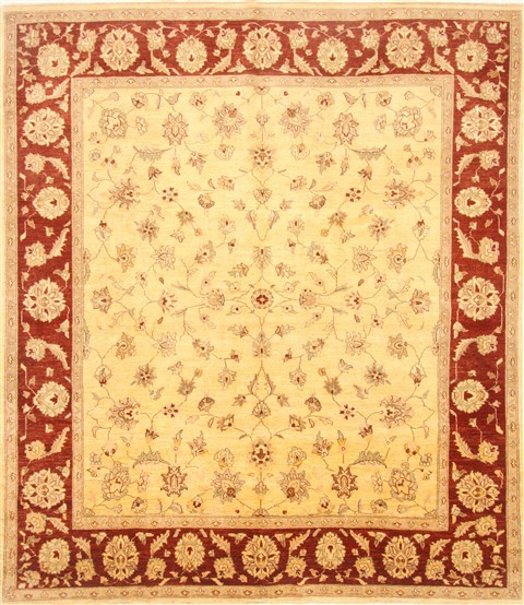 Chobi Beige Hand Knotted 81 X 94  Area Rug 250-21597 Image 0