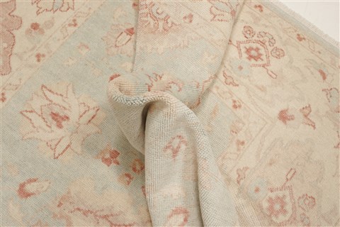 Oushak Green Hand Knotted 81 X 98 Area Rug 250-21598 Image 4