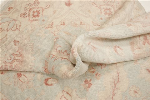 Oushak Green Hand Knotted 81 X 98 Area Rug 250-21598 Image 5