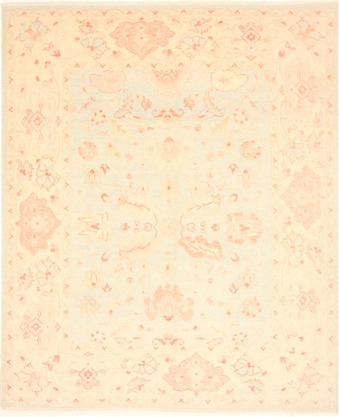 Oushak Green Hand Knotted 81 X 98 Area Rug 250-21598 Image 0