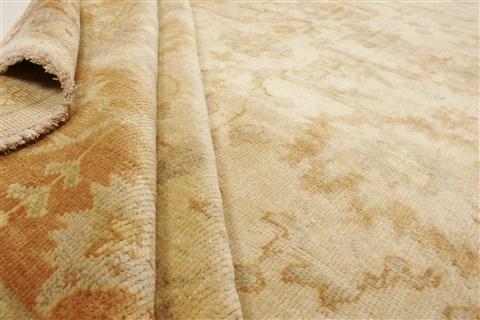 Oushak Beige Hand Knotted 81 X 910  Area Rug 250-21600 Image 5