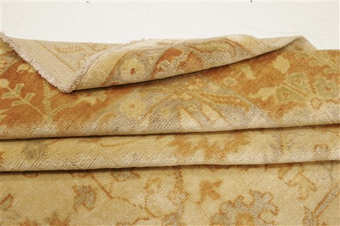 Oushak Beige Hand Knotted 81 X 910  Area Rug 250-21600 Image 7