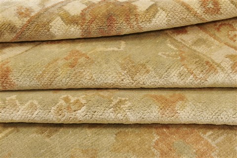 Oushak Green Hand Knotted 80 X 910 Area Rug 250-21604 Image 11