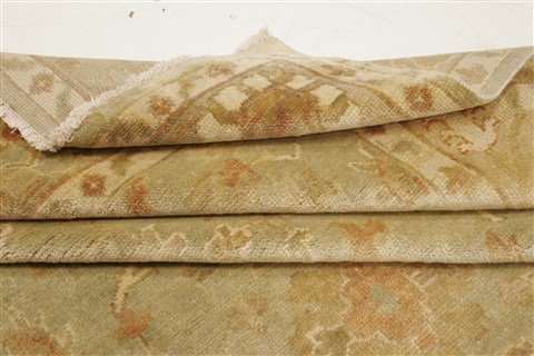 Oushak Green Hand Knotted 80 X 910 Area Rug 250-21604 Image 12