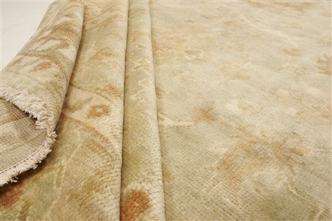Oushak Green Hand Knotted 80 X 910 Area Rug 250-21604 Image 8