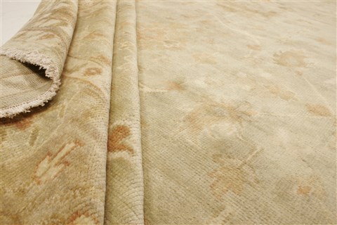 Oushak Green Hand Knotted 80 X 910 Area Rug 250-21604 Image 9