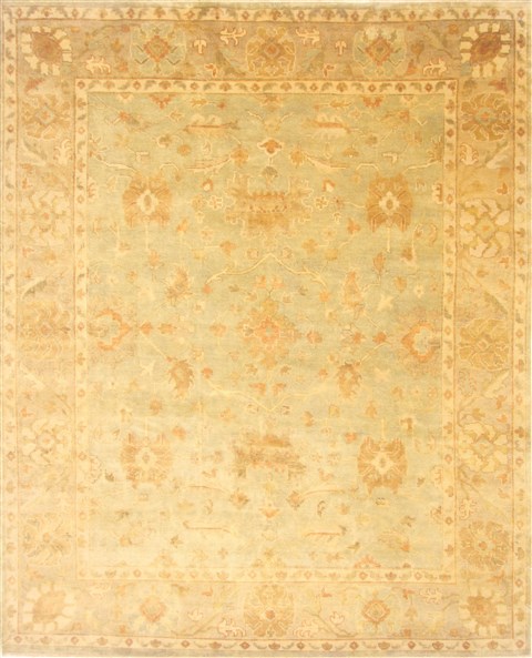 Oushak Green Hand Knotted 80 X 910 Area Rug 250-21604 Image 0
