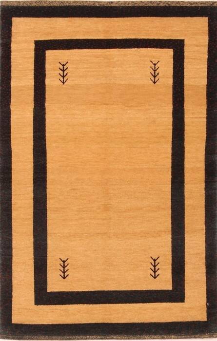 Gabbeh Brown Hand Knotted 35 X 53 Area Rug 100-21610 Image 0
