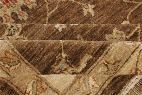 Ziegler Brown Hand Knotted 79 X 100  Area Rug 250-21611 Image 11