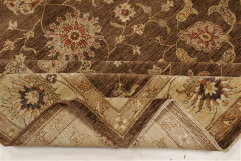 Ziegler Brown Hand Knotted 79 X 100  Area Rug 250-21611 Image 12