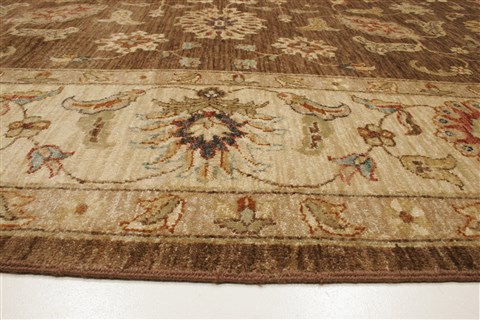 Ziegler Brown Hand Knotted 79 X 100  Area Rug 250-21611 Image 15