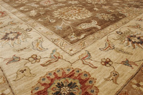 Ziegler Brown Hand Knotted 79 X 100  Area Rug 250-21611 Image 16