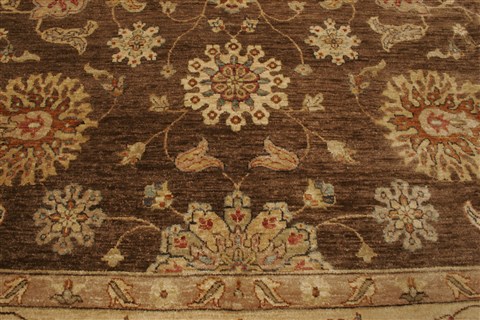 Ziegler Brown Hand Knotted 79 X 100  Area Rug 250-21611 Image 19