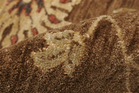 Ziegler Brown Hand Knotted 79 X 100  Area Rug 250-21611 Image 2