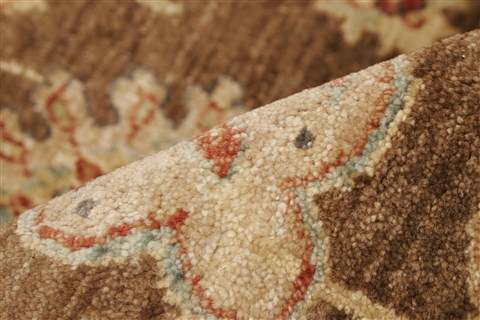 Ziegler Brown Hand Knotted 79 X 100  Area Rug 250-21611 Image 5