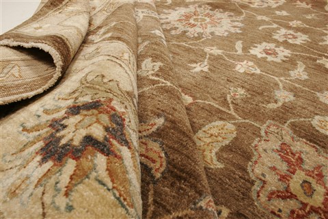 Ziegler Brown Hand Knotted 79 X 100  Area Rug 250-21611 Image 7
