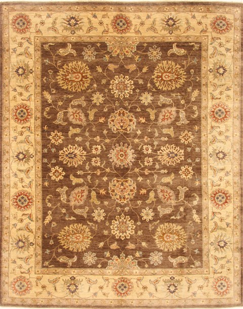 Ziegler Brown Hand Knotted 79 X 100  Area Rug 250-21611 Image 0