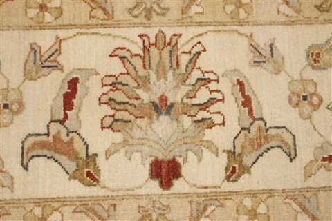 Ziegler Beige Hand Knotted 80 X 103 Area Rug 250-21616 Image 16