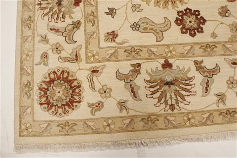 Ziegler Beige Hand Knotted 80 X 103 Area Rug 250-21616 Image 18