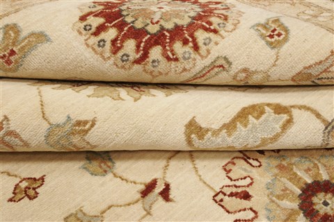 Ziegler Beige Hand Knotted 80 X 103 Area Rug 250-21616 Image 9
