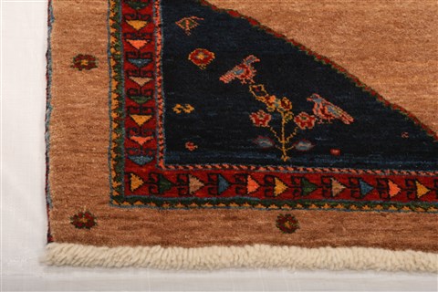 Gabbeh Yellow Hand Knotted 38 X 51 Area Rug 100-21617 Image 2