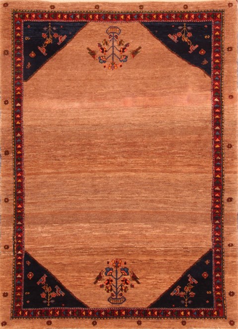Gabbeh Yellow Hand Knotted 38 X 51 Area Rug 100-21617 Image 0