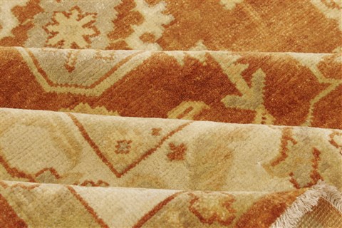 Oushak Brown Hand Knotted 80 X 102 Area Rug 250-21619 Image 10
