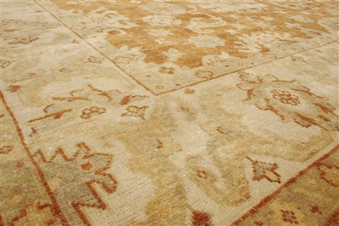 Oushak Brown Hand Knotted 80 X 102 Area Rug 250-21619 Image 14