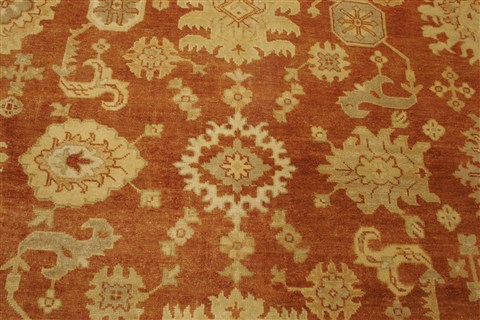 Oushak Brown Hand Knotted 80 X 102 Area Rug 250-21619 Image 16